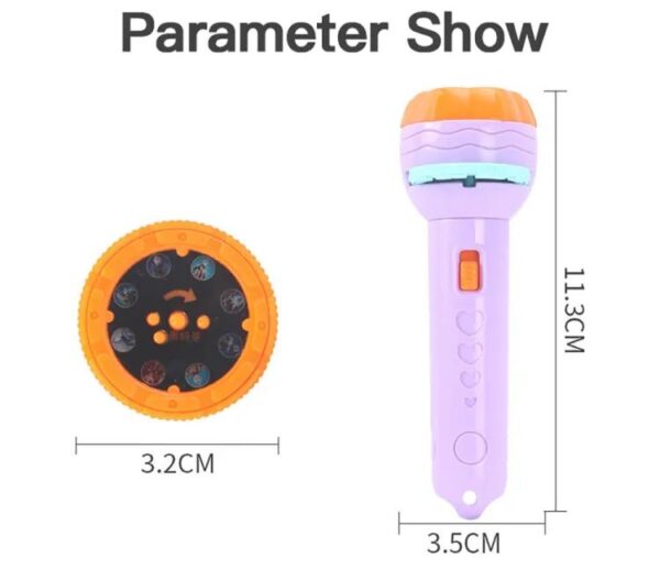 Flashlight projector toy with rotating image patterns