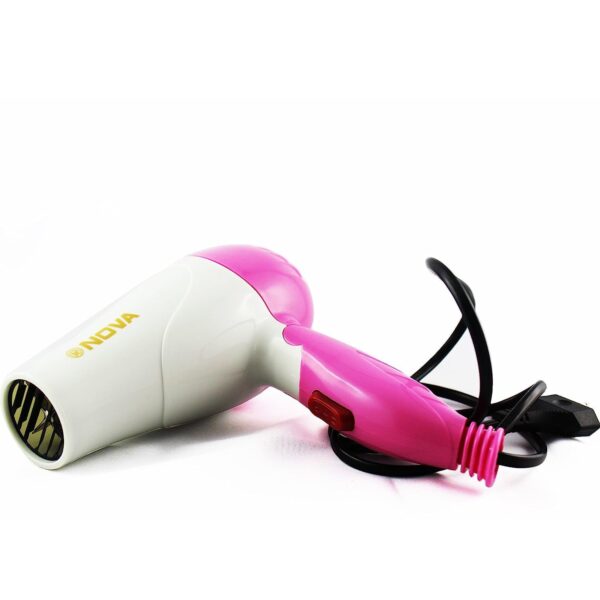 Professional foldable hair dryer with 2 speed settings and a compact design