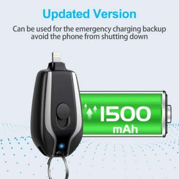 1500mAh Mini Battery Pack Portable Keychain Charger