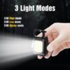 COB Rechargeable Keychain Light with Type-C Fast Charging