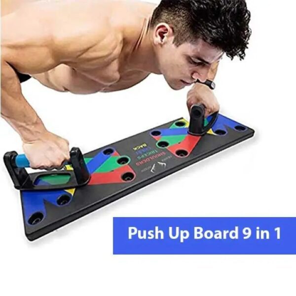 9 in 1 push up board with color-coded workout zones