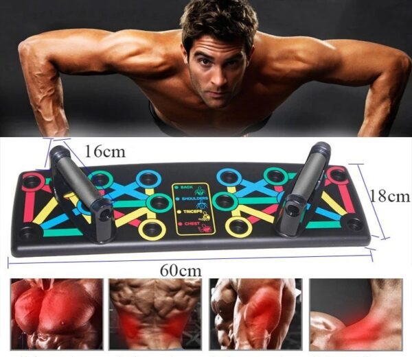 Multifunction push up rack with ABS support board